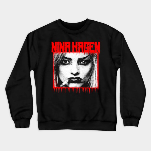 Nina Hagen Metal Style Crewneck Sweatshirt by theloudandnoisy